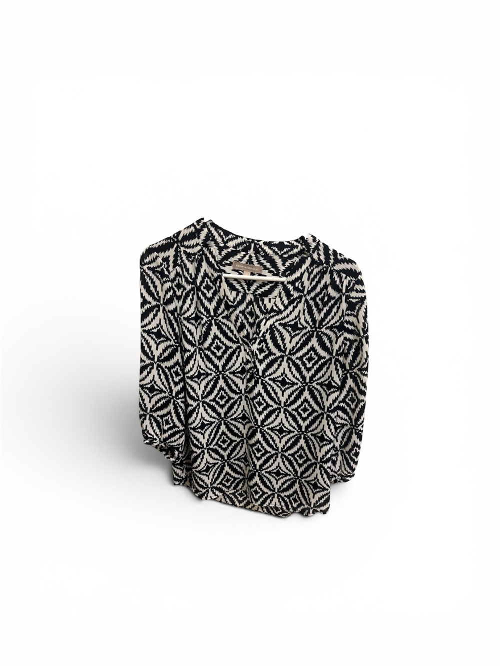 Banana Republic Black & White Geometric Blouse